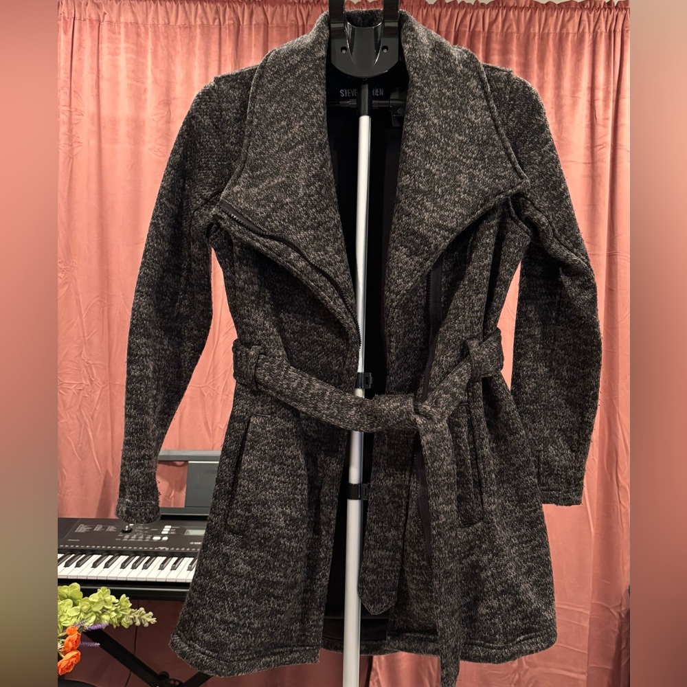 Steve Madden Charcoal Women's Belted Trench Coat